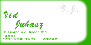 vid juhasz business card