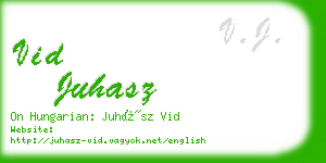 vid juhasz business card